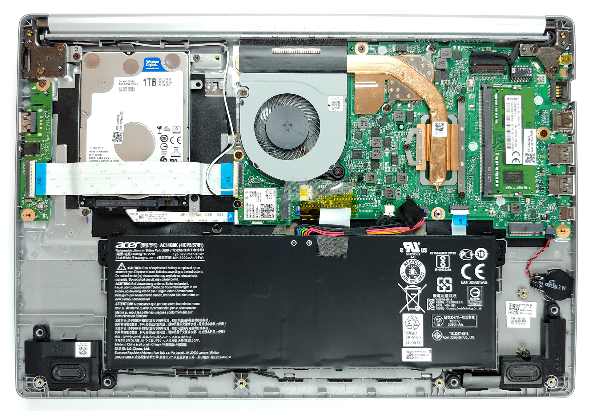 How to replace and fix Acer Aspire 5 A515-54, A515-54G, A515-55, A515-55G, A515-55T, A515-56, A515-56G, A515-56T, A515-56S, backlit US keyboard original (Acer Aspire 5 (A515-55))